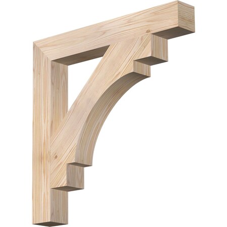 Ekena Millwork Merced Block Smooth Bracket, Douglas Fir, 3 1/2"W x 26"D x 26"H BKT04X26X26MRC05SDF